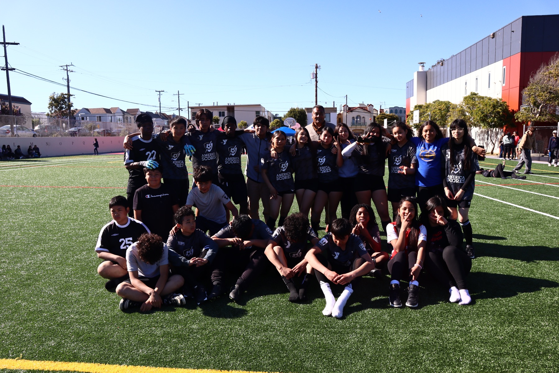 Students together at MLK Middle School